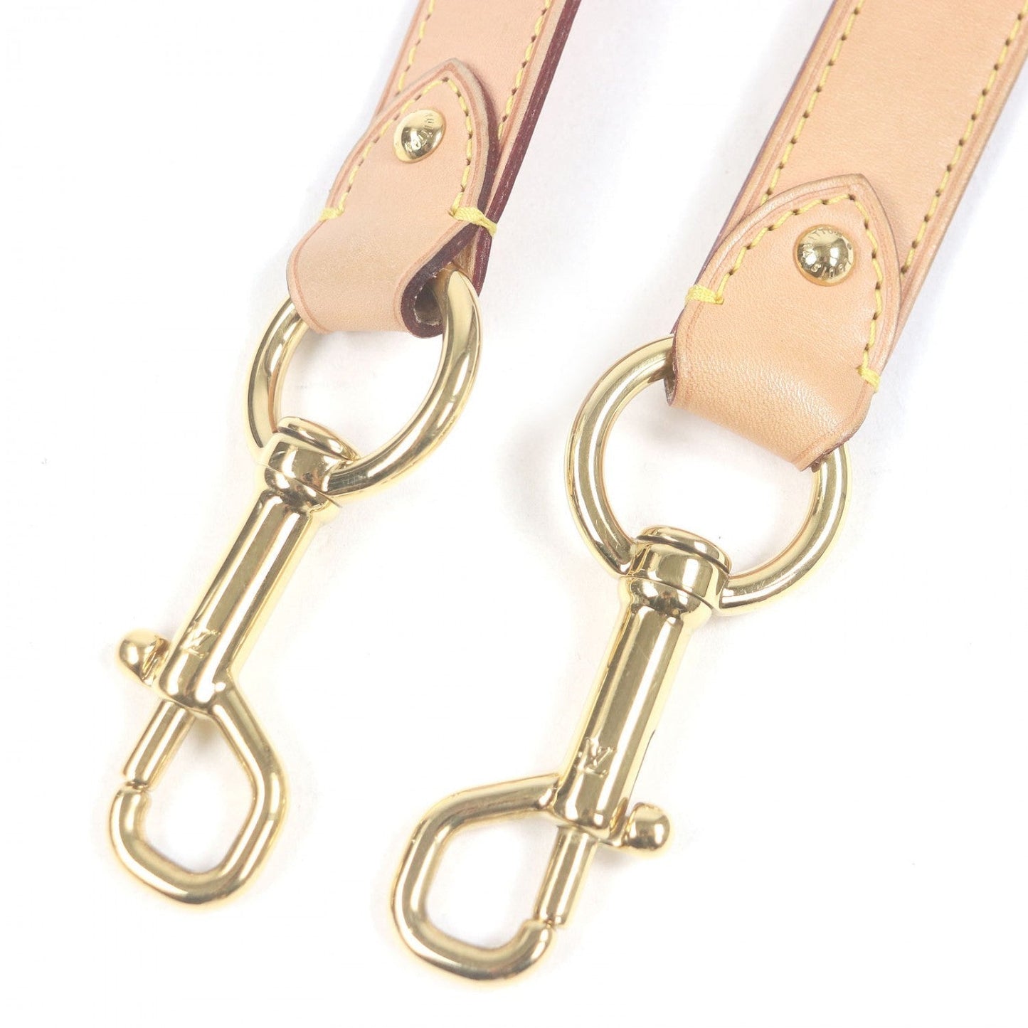 LOUIS VUITTON Shoulder strap Nume leather Beige gold