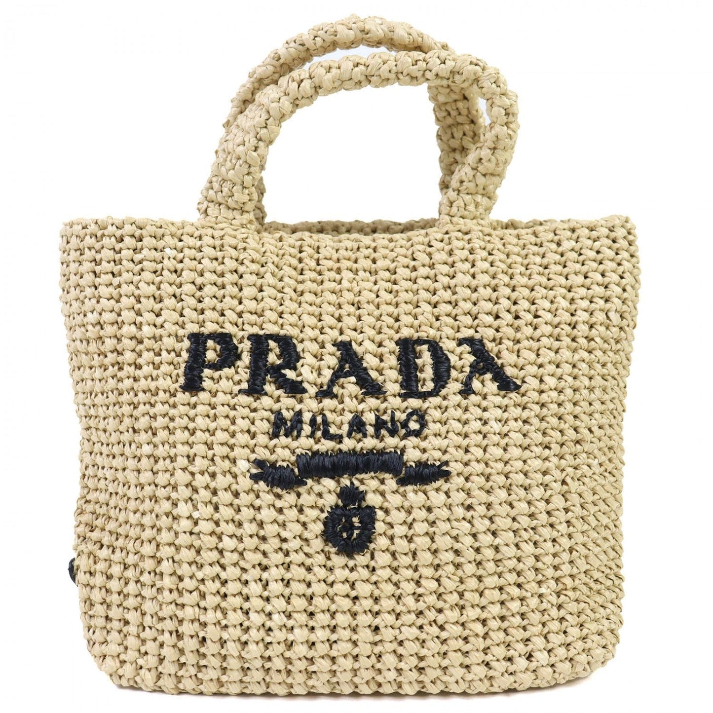 PRADA Tote Bag 1BG422 Rayon natural Raffia