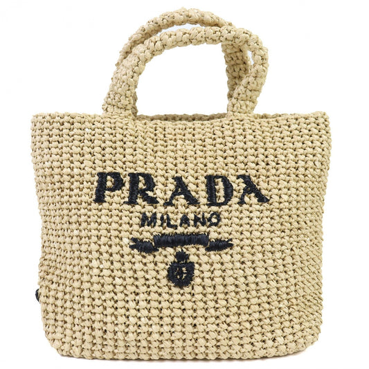 PRADA Tote Bag 1BG422 Rayon natural Raffia