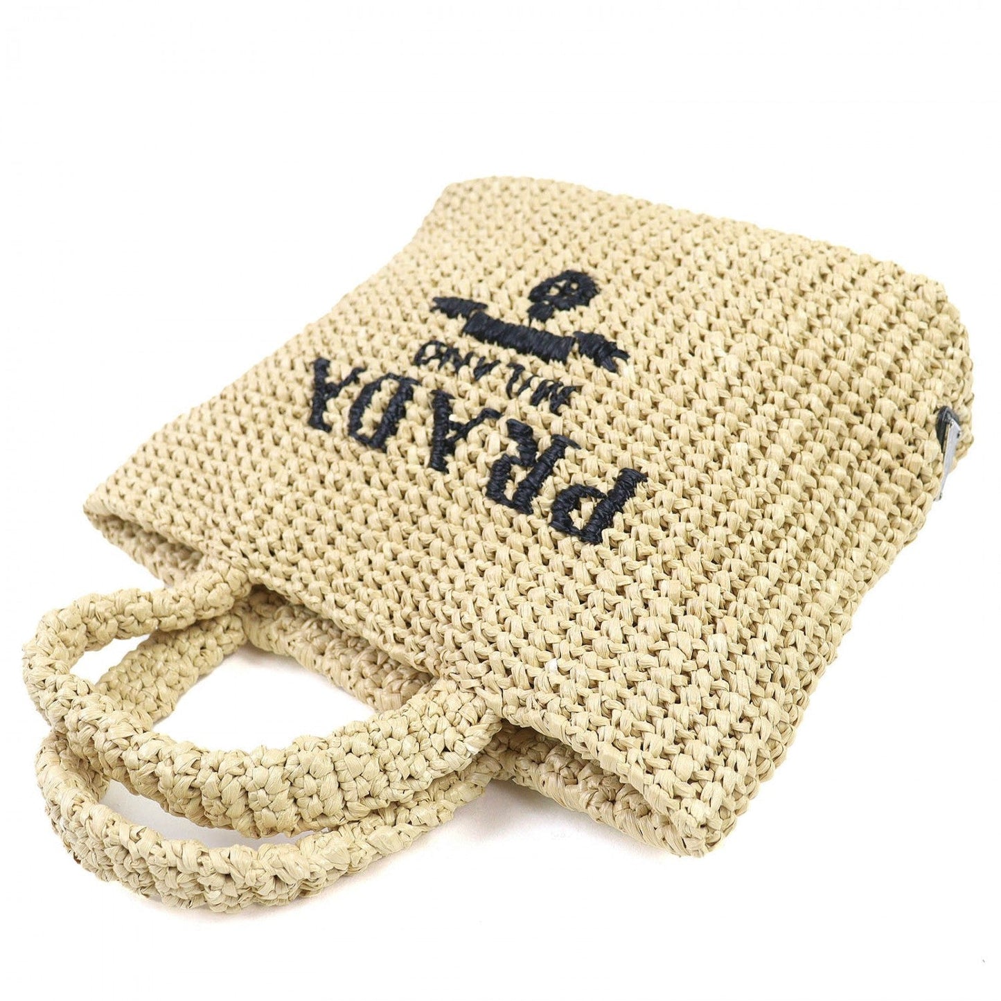 PRADA Tote Bag 1BG422 Rayon natural Raffia