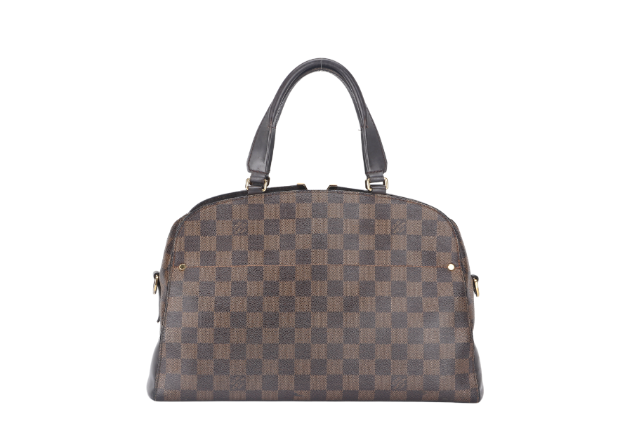 LOUIS VUITTON KENSINGTON BOWLING BAG ( ) MM DAMIER EBENE GOLD HARDWARE WITH DUST COVER AND BOX