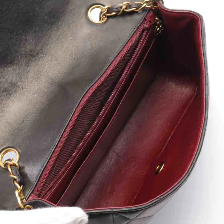 Chanel Black Diana Flap Bag Black Lambskin