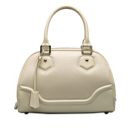 Louis Vuitton Epic Bowling Montaigne PM Handbag M5932J Ivory White Leather Lady Louis Vuitton