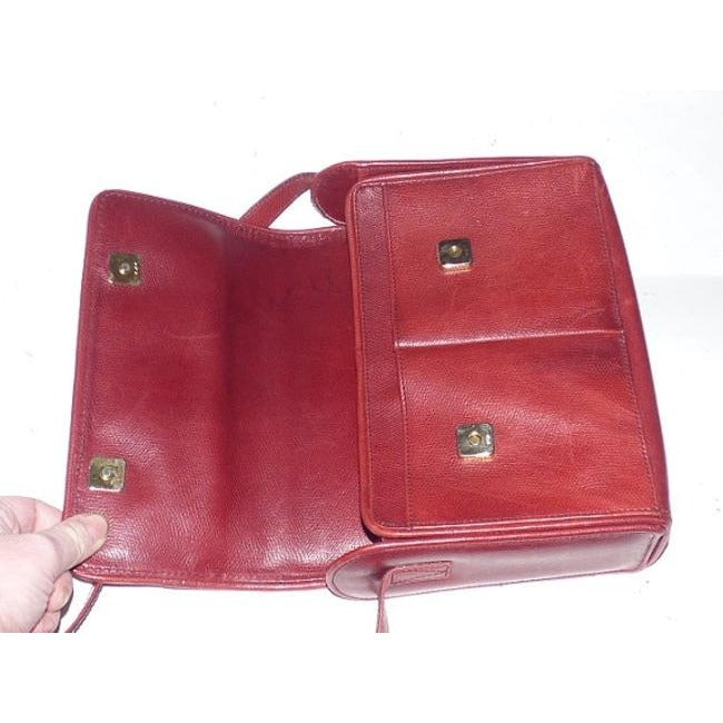 Fendi Pursesdesigner Purses Dark Red Leather Cross Body Bag