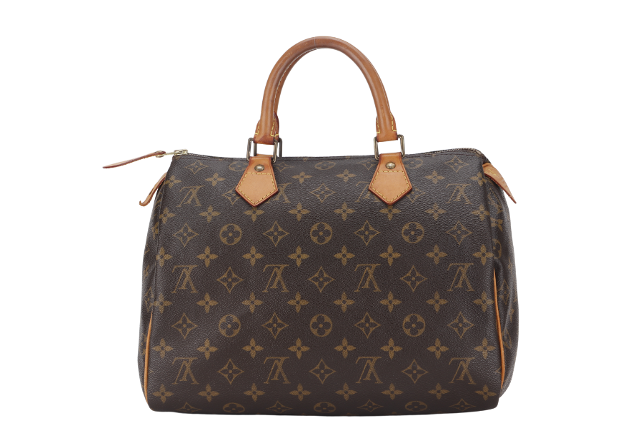 LOUIS VUITTON ( ) MONOGRAM CANVAS GOLD HARDWARE WITH LOCK AND KEYS, NO DUST COVER Handbag
