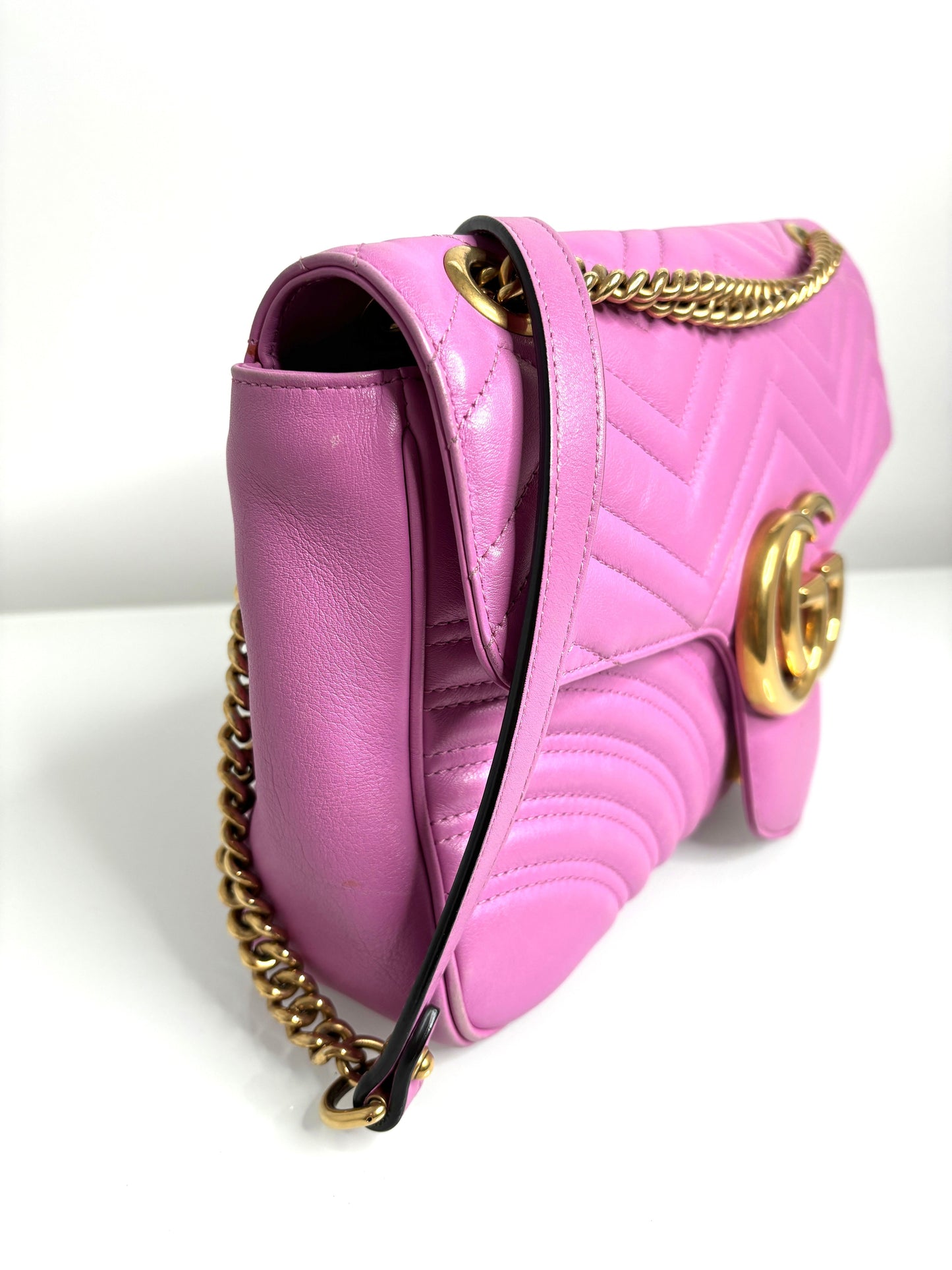 Gucci Lou Chain Leather Shoulder Bag