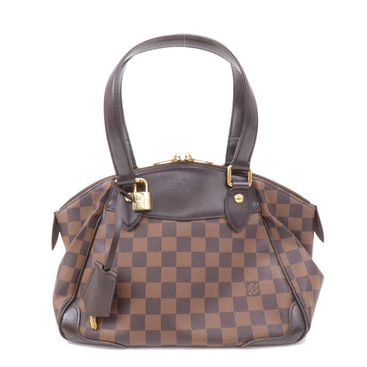 Louis Vuitton Damier Ebene Verona PM Hand Bag Brown N41117