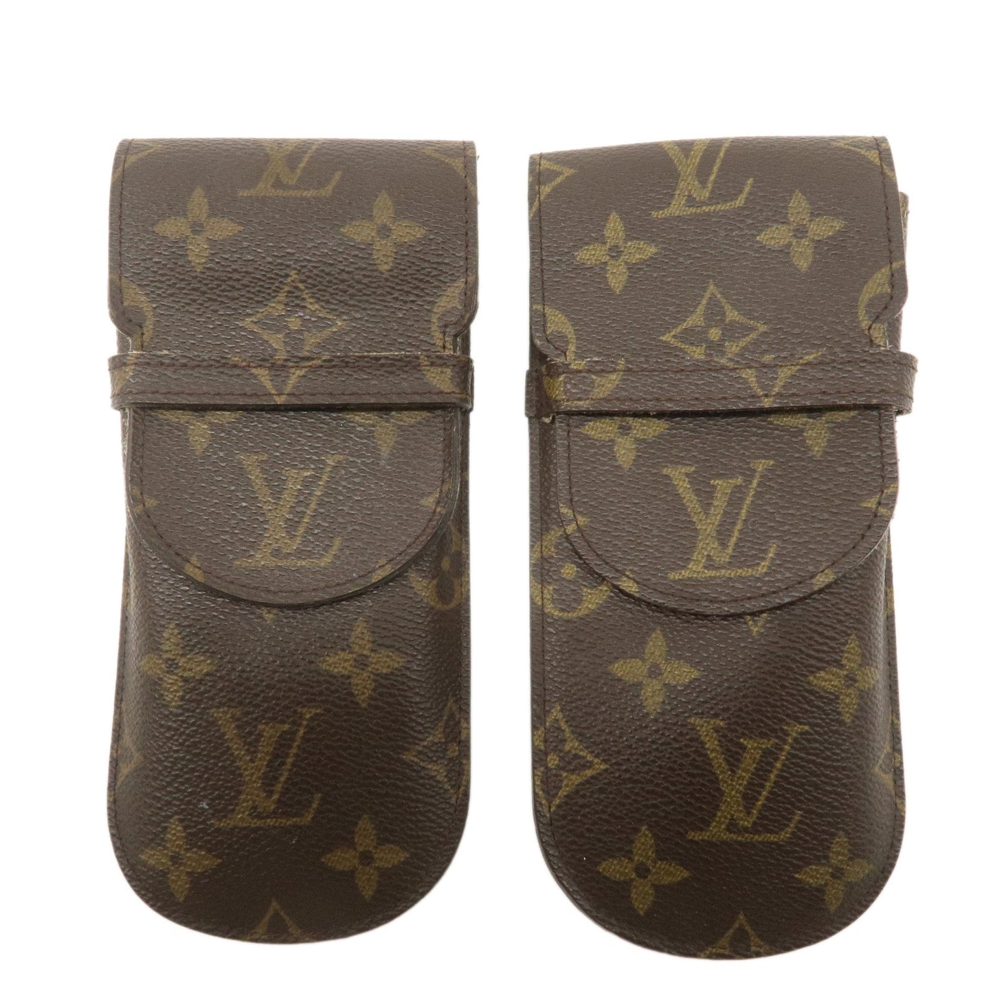 Louis Vuitton Monogram Set of 2 etui a lunettes lavel Glasses Case