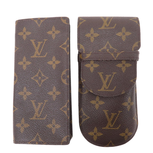 Louis Vuitton Monogram Set of 2 Glasses Case M62962 M62970