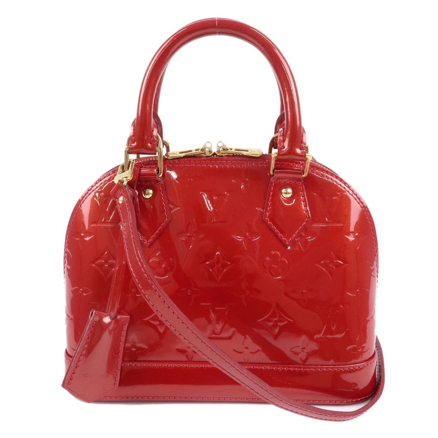 Louis Vuitton Monogram Vernis Alma BB 2Way Bag Red M91606