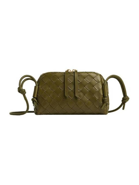 Luxury Bottega Veneta Intrecciato Concert Pouch Bag Olive Oil