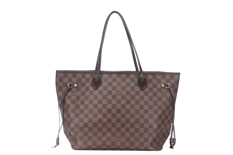 LOUIS VUITTON NEVERFULL MM ( ) BROWN DAMIER EBENE GOLD HARDWARE Tote
