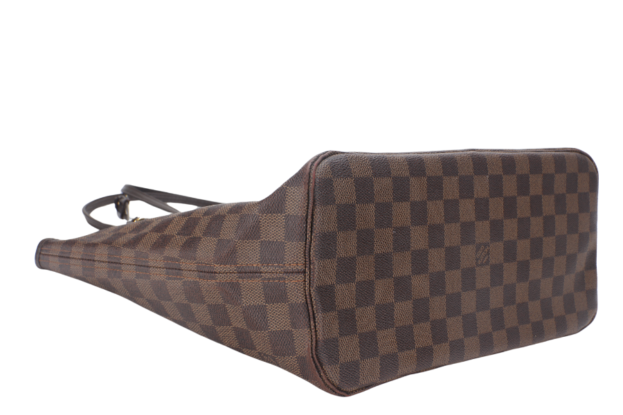 LOUIS VUITTON NEVERFULL MM ( ) BROWN DAMIER EBENE GOLD HARDWARE Tote