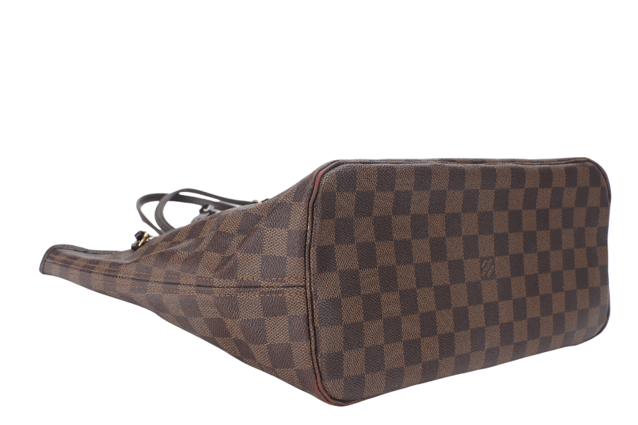 LOUIS VUITTON NEVERFULL MM ( ) BROWN DAMIER EBENE GOLD HARDWARE Tote
