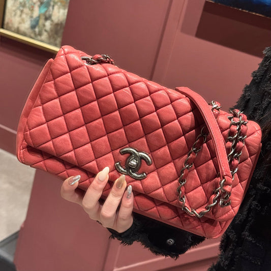 Chanel Iridescent Calfskin New Bubble Quilt Flap Bag