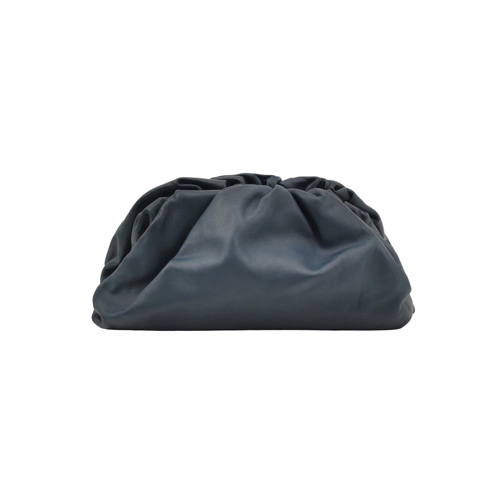 Bottega Veneta Pouch Calfskin Leather Navy Large