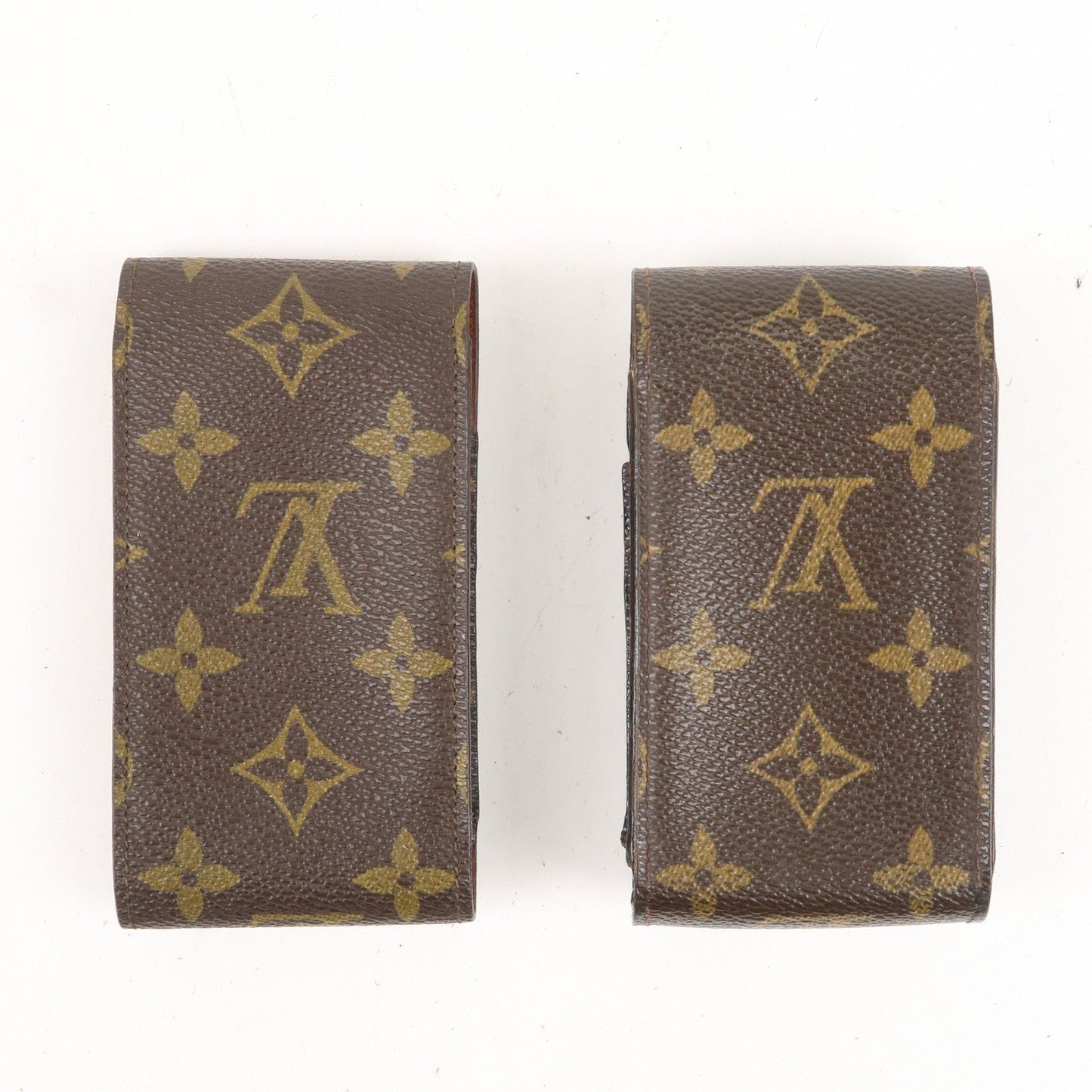 Louis Vuitton Monogram Set of 2 Cigarette Case Brown M63024