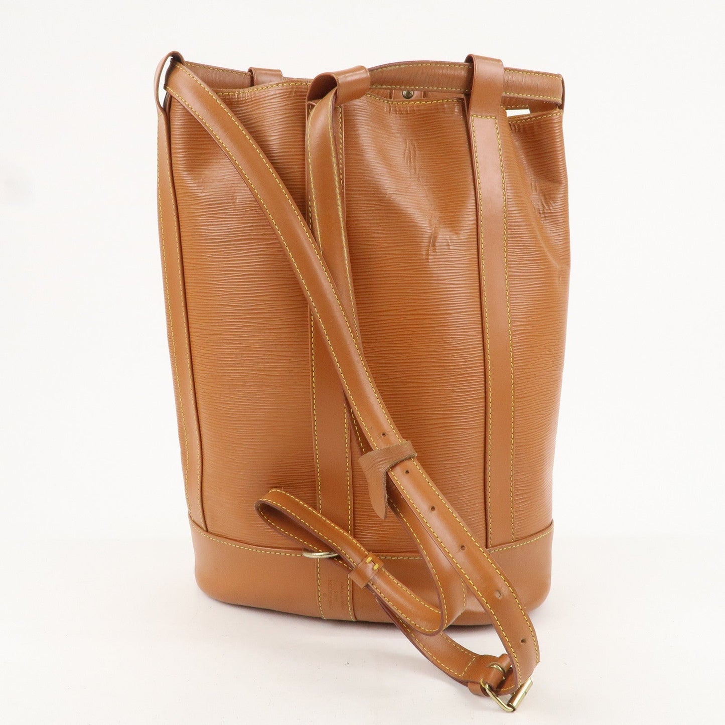 Louis Vuitton Epi Randonnee PM Laundry Bag Zipang Gold M52358