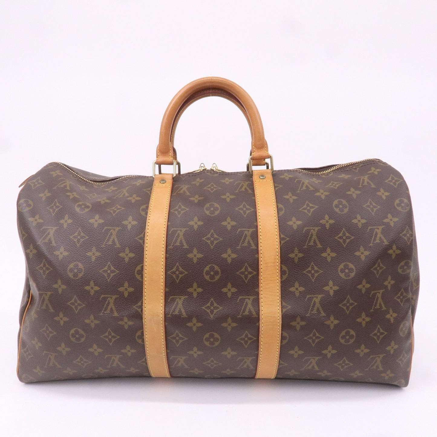 Louis Vuitton Monogram Keep All 50 Boston Bag Brown M41426
