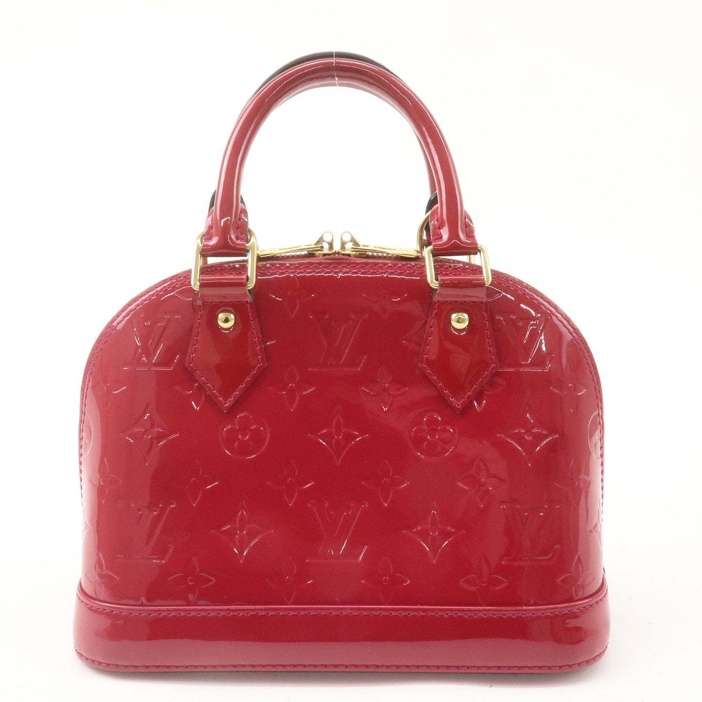 Louis Vuitton Monogram Vernis Alma BB Hand Bag Red M91698 F/S