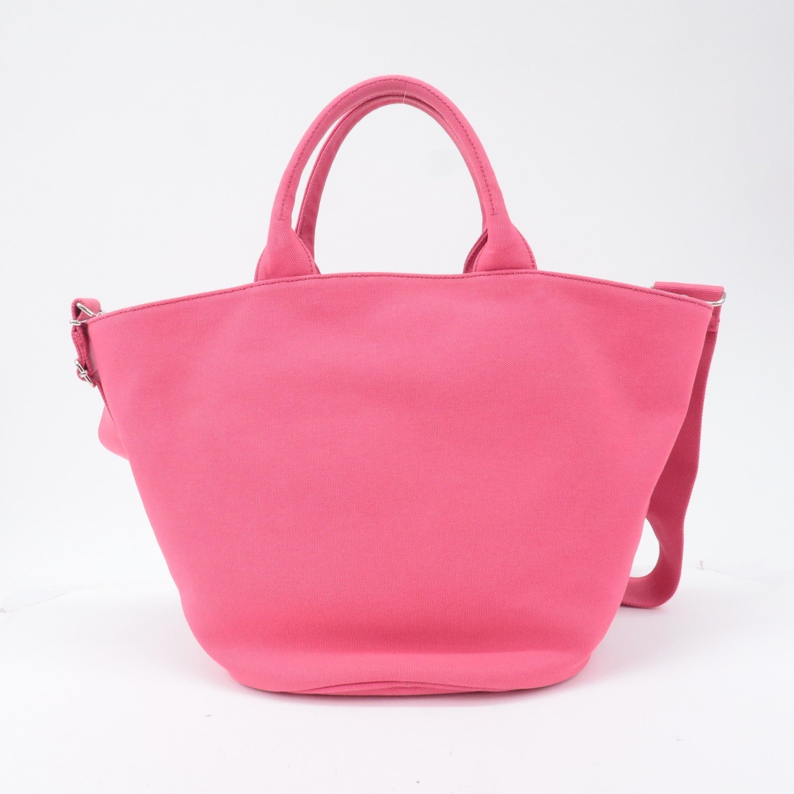 Prada Logo Canapa Canvas Leather Fabric 2Way Bag Pink
