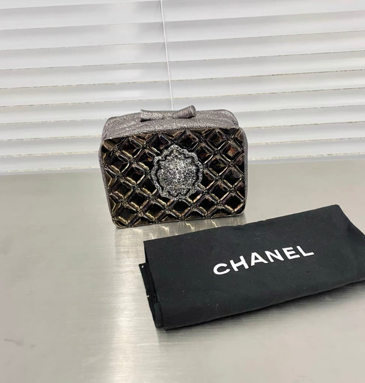 Chanel MinaudiÃ¨re Moscow Leo Runway Rare Metal Clutch
