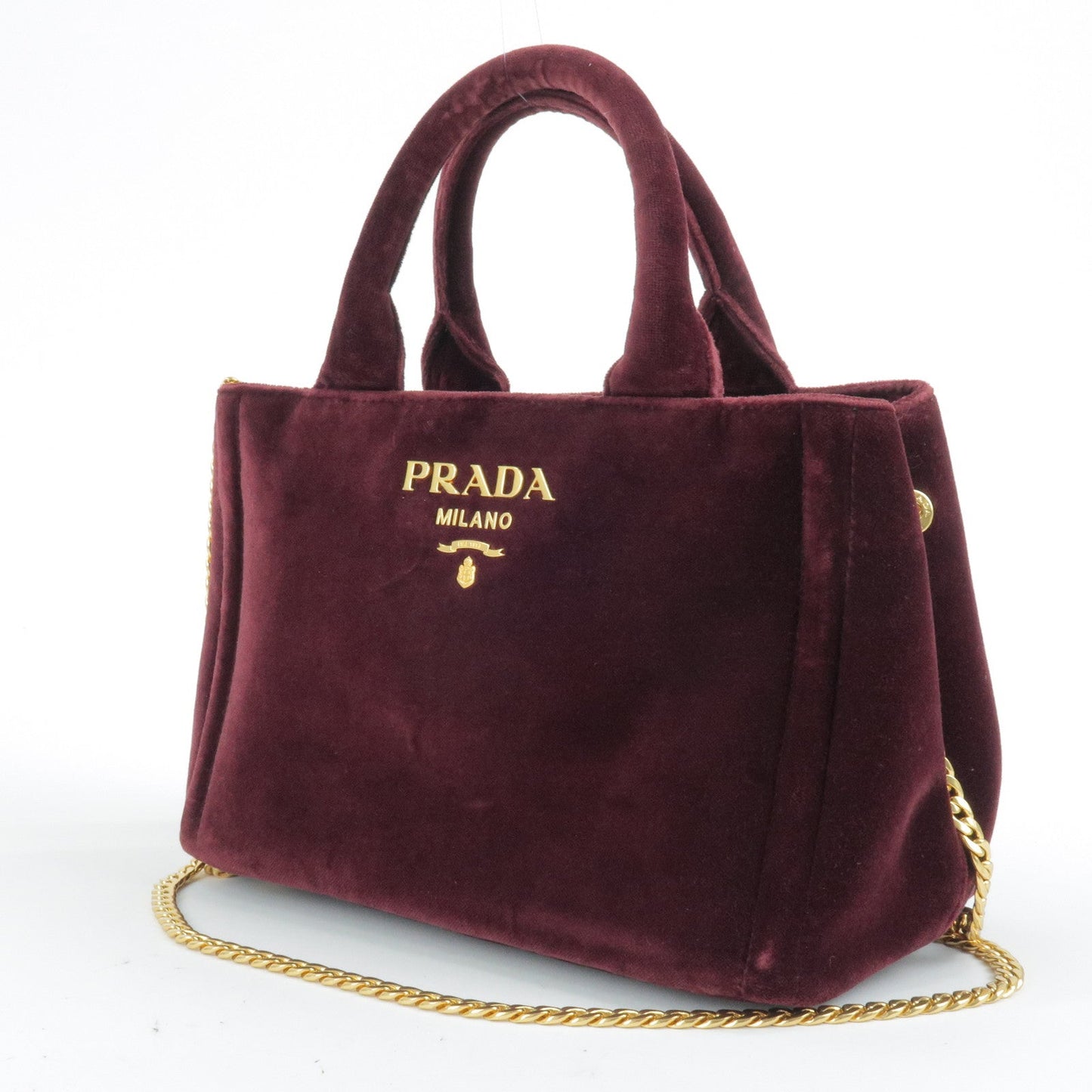 Prada Velour Canapa Mini 2Way Hand Bag Shoulder Bag