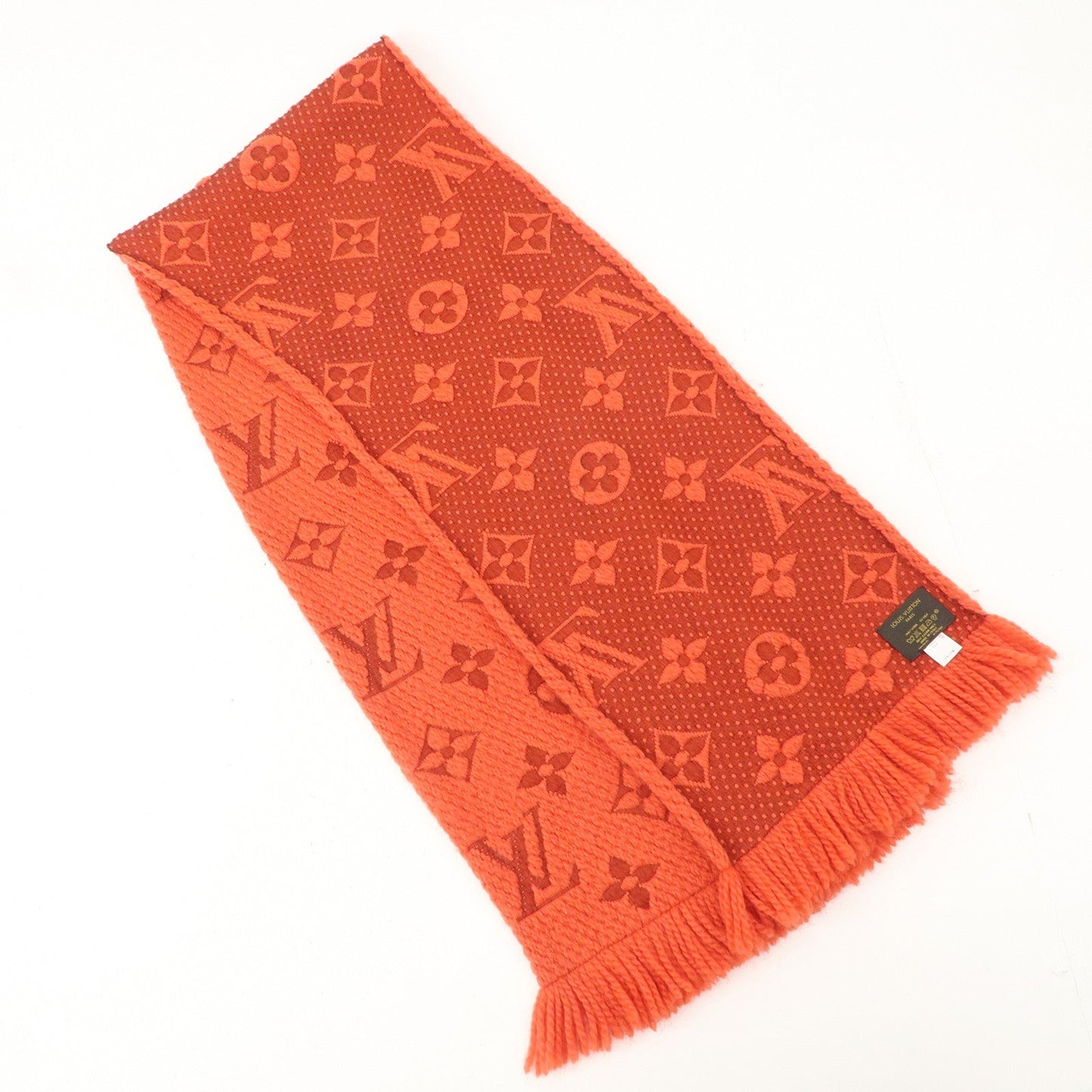 Louis Vuitton Escharpe Logo Mania Knit Scarf Corail M75701