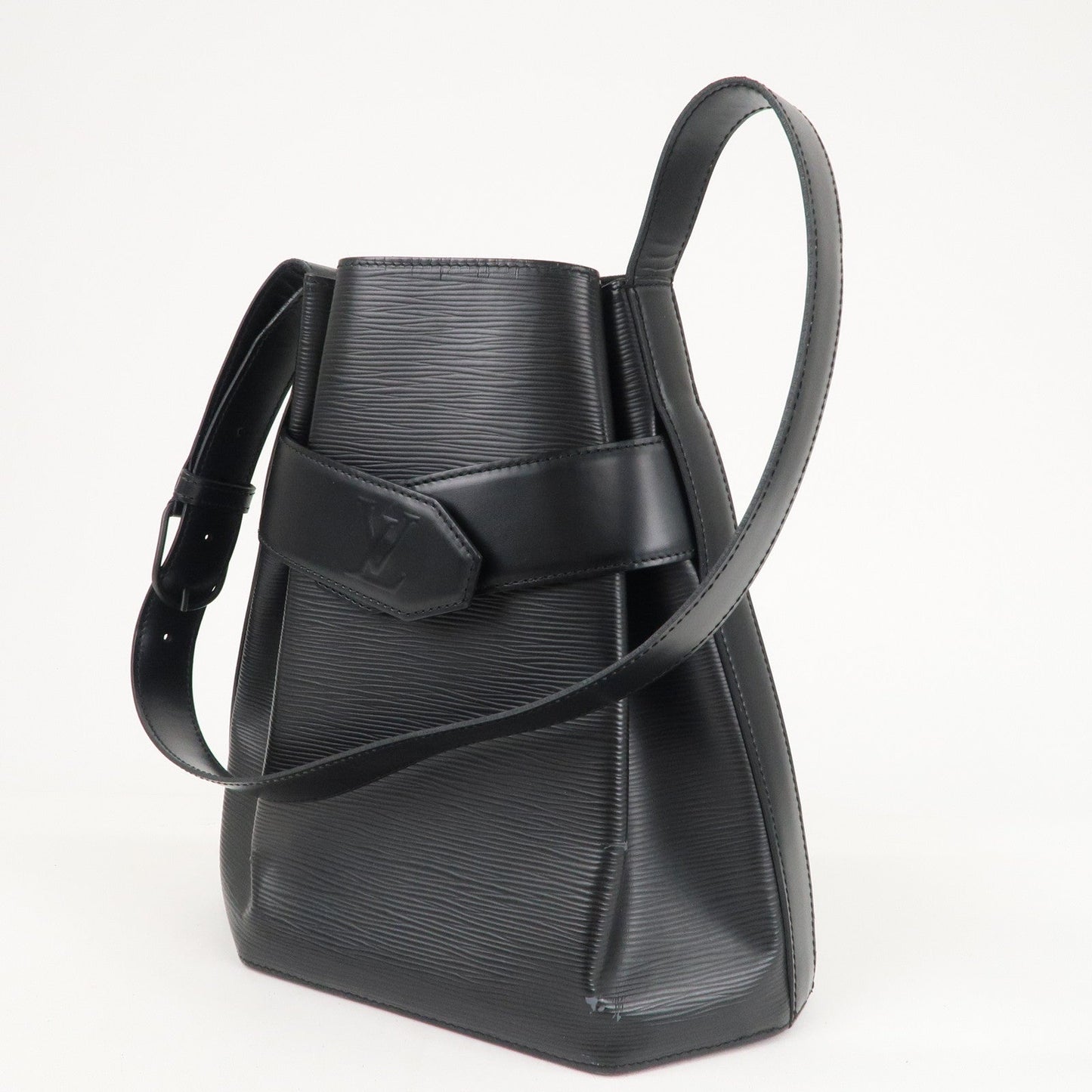 Louis Vuitton Epi Sac D'epaule PM Bucket Bag Noir Black M80157