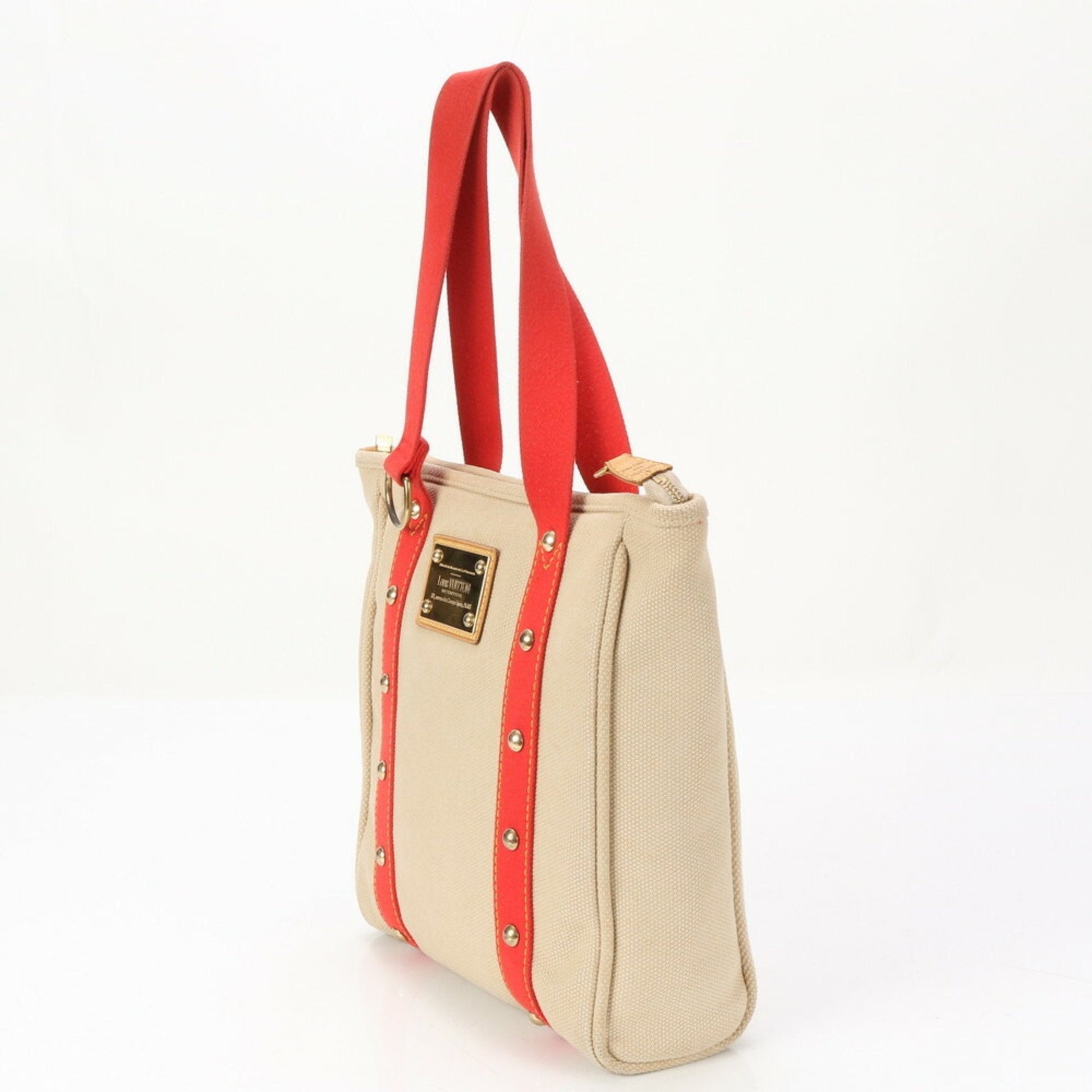 Louis Vuitton Antigua Leather Canvas Handbag