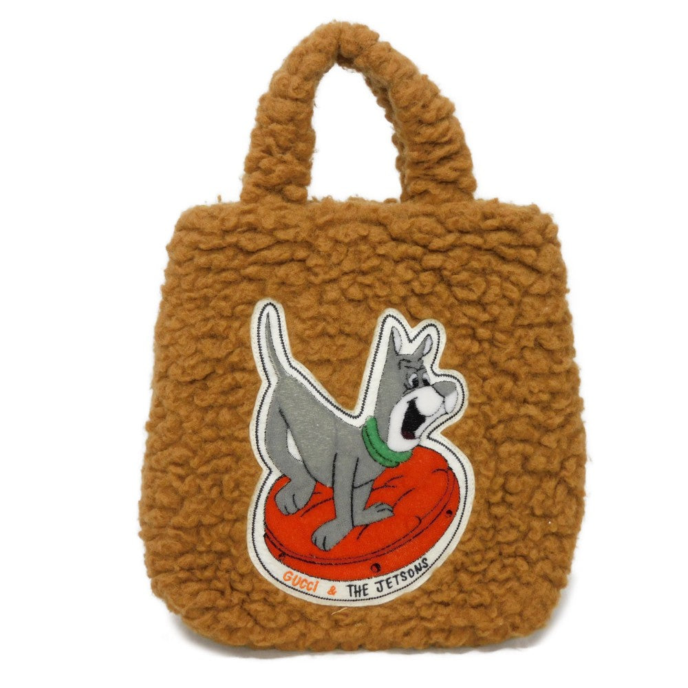 GUCCI Tote Bag 752175 wool Brown logo space family astro dog Chilled license The Jetsons Tote Kids