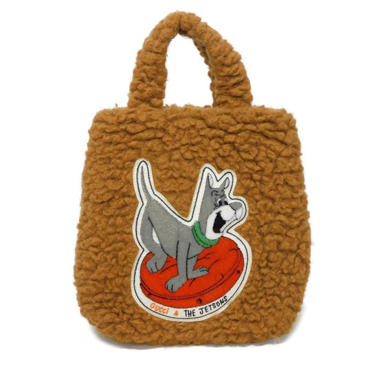 GUCCI Tote Bag 752175 wool Brown logo space family astro dog Chilled license The Jetsons Tote Kids