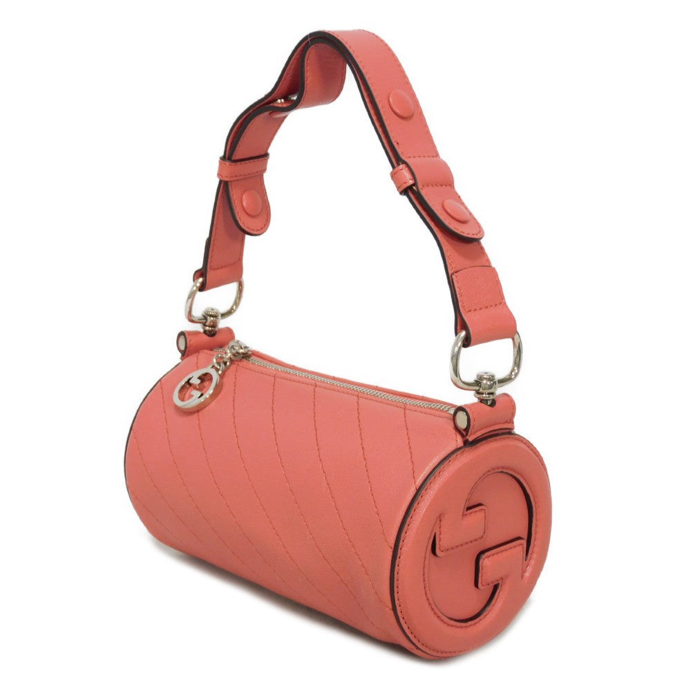 GUCCI Shoulder Bag 760170 AACPY 6701 Calf leather pink GG Charm RFID IC Chip Interlocking G Blondie Mini Bag Women