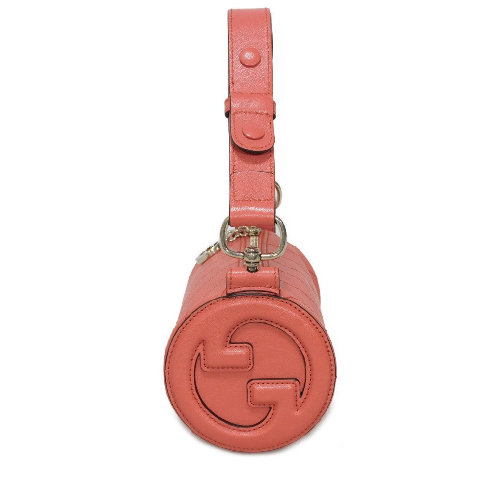 GUCCI Shoulder Bag 760170 AACPY 6701 Calf leather pink GG Charm RFID IC Chip Interlocking G Blondie Mini Bag Women