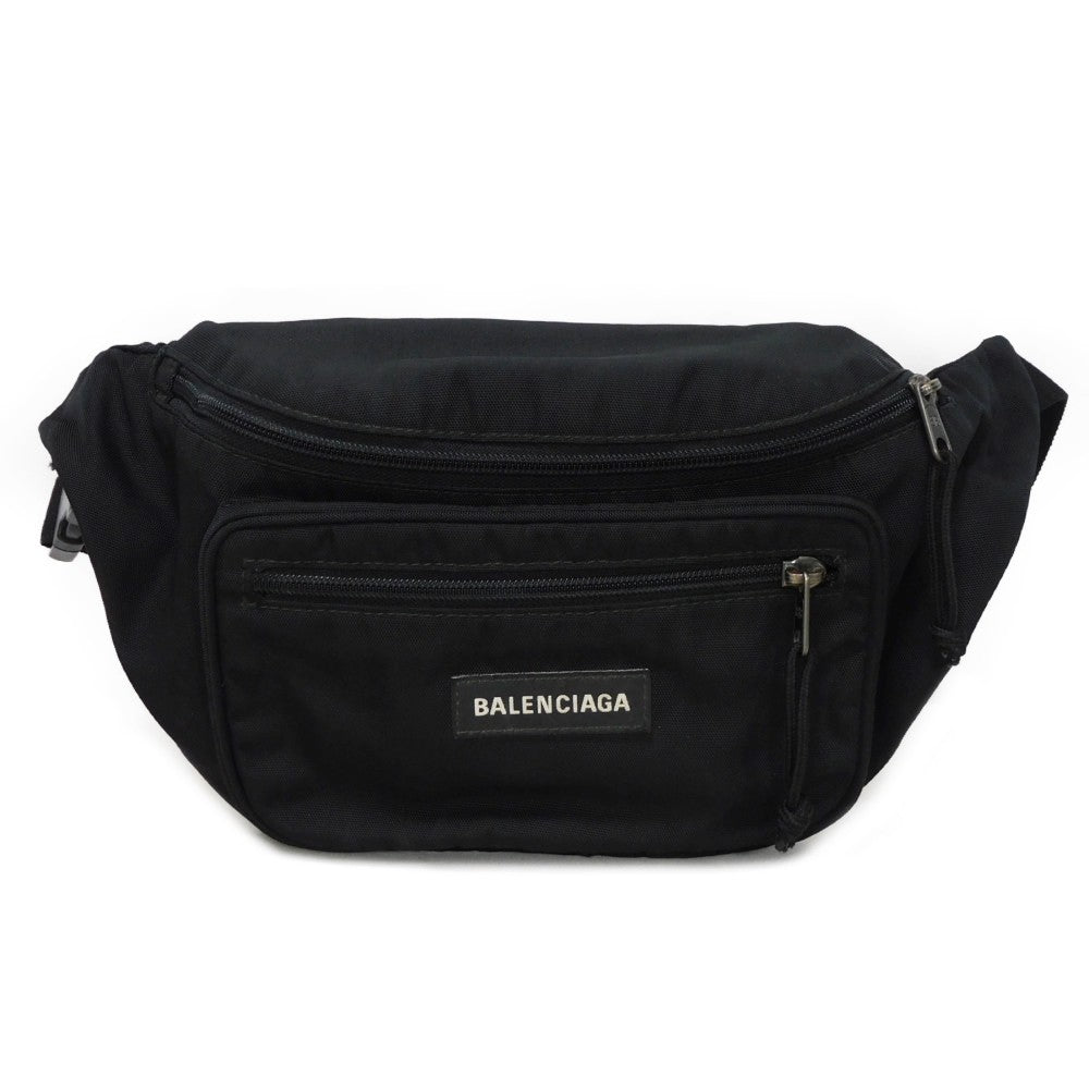 BALENCIAGA Sling bag 482389 2AA2C 1000 Nylon black Waist pouch New logo Explorer belt bag mens