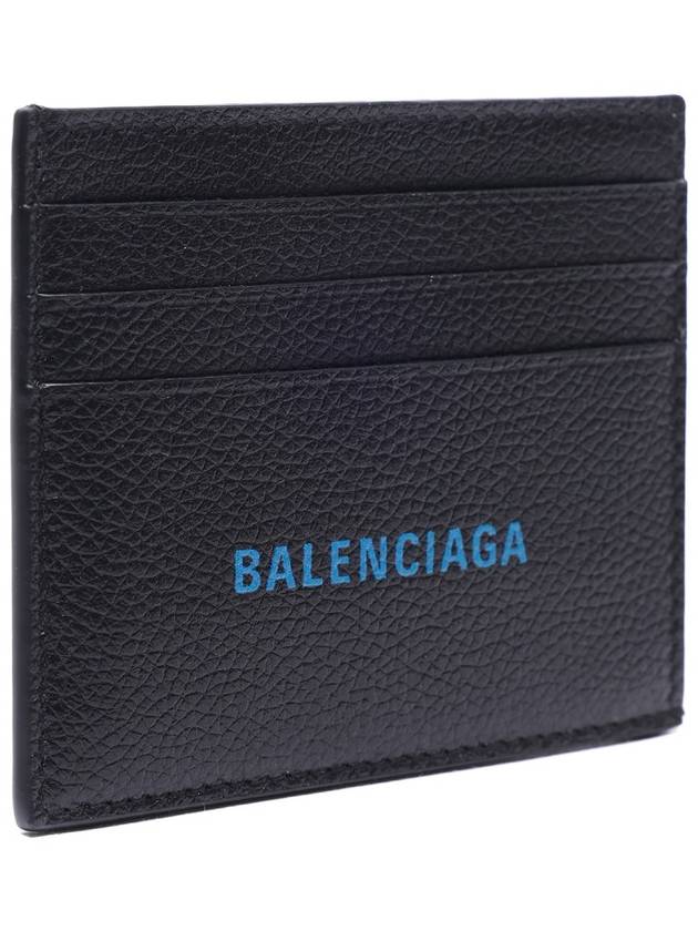 Luxury Balenciaga Trending 2026 Logo Print Leather Card Wallet