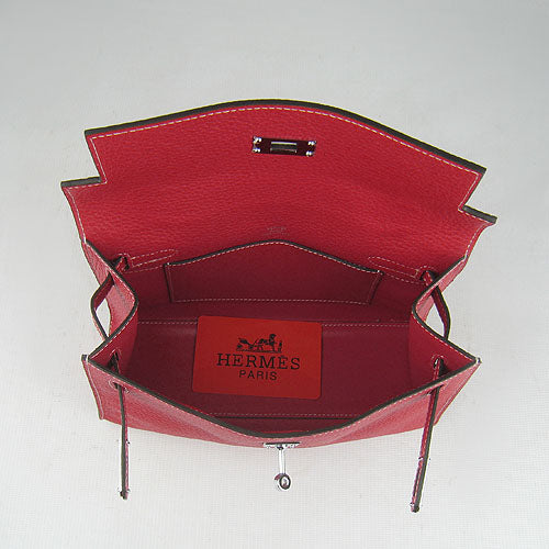 Luxury Hermes Kelly 22cm handbag red