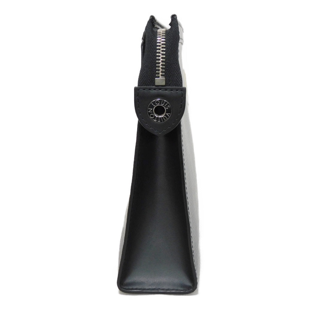 LOUIS VUITTON Clutch bag Epi leather x grain leather Noir LV logo black business bag RFID IC chip Epi Pochette Voyage MM mens
