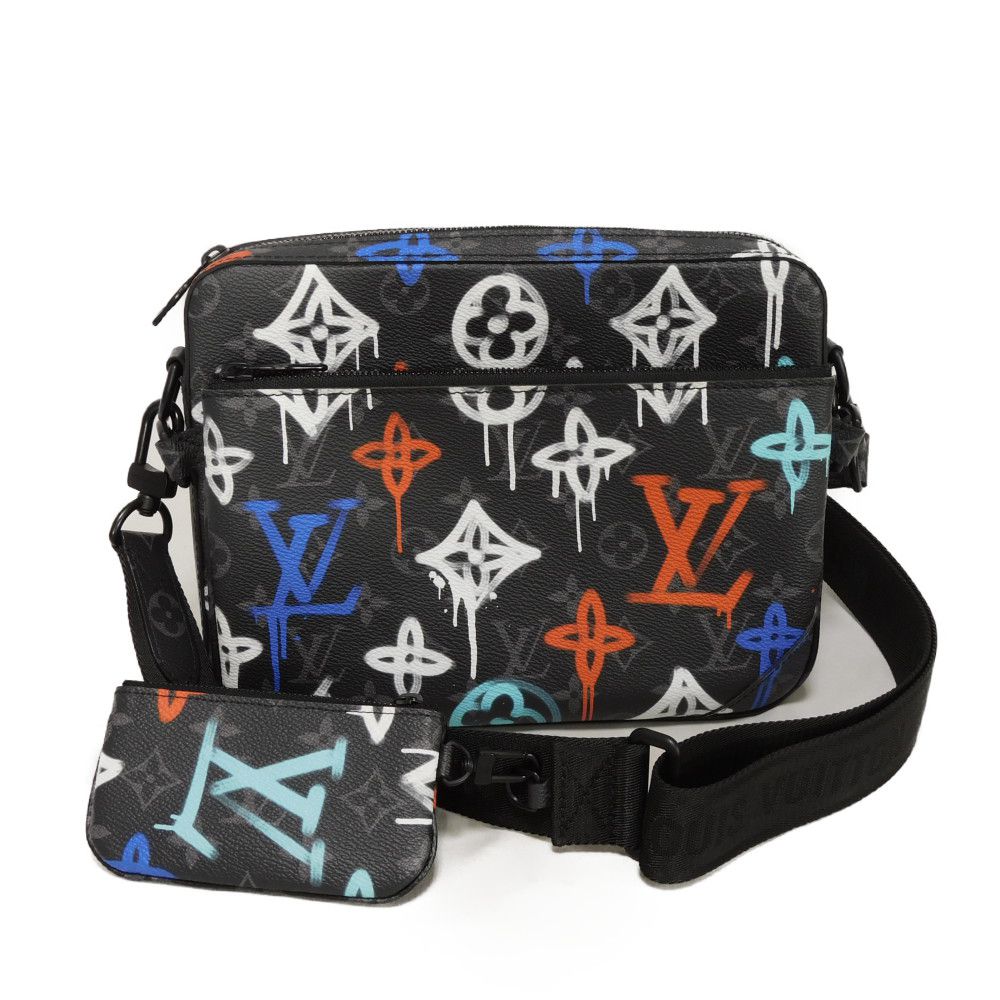 LOUIS VUITTON Shoulder Bag Monogram Eclipse Canvas Noir monogram eclipse graffiti Trio Messenger