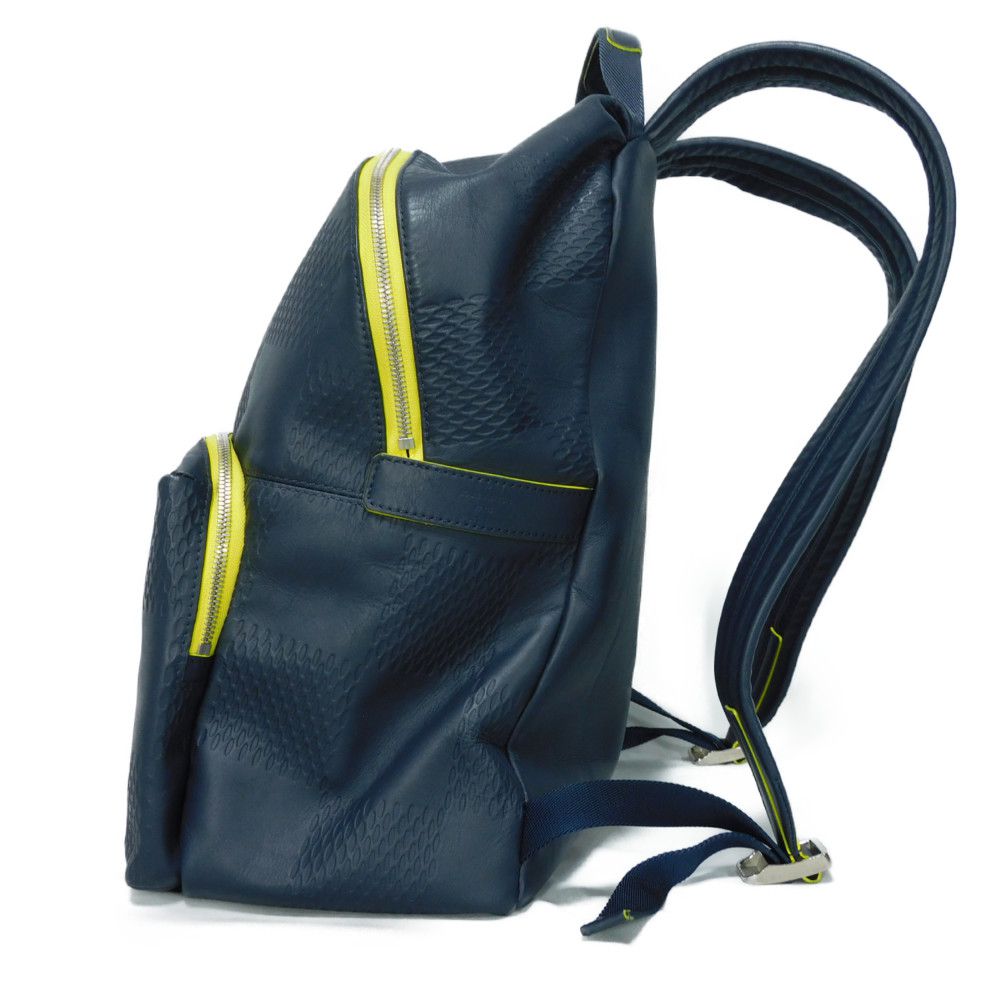  LOUIS VUITTON Backpack Anfini Leather (Damie embossed) Asphalt blue Damier Anfini Apollo