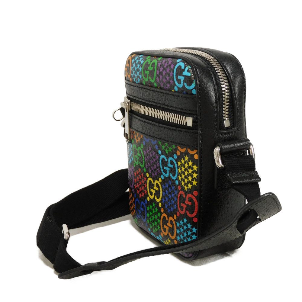 GUCCI Shoulder Bag 598103 1058 GG psychedelic canvas x calf leather (embossed) multicolor GG psychedelic Mini messenger bag