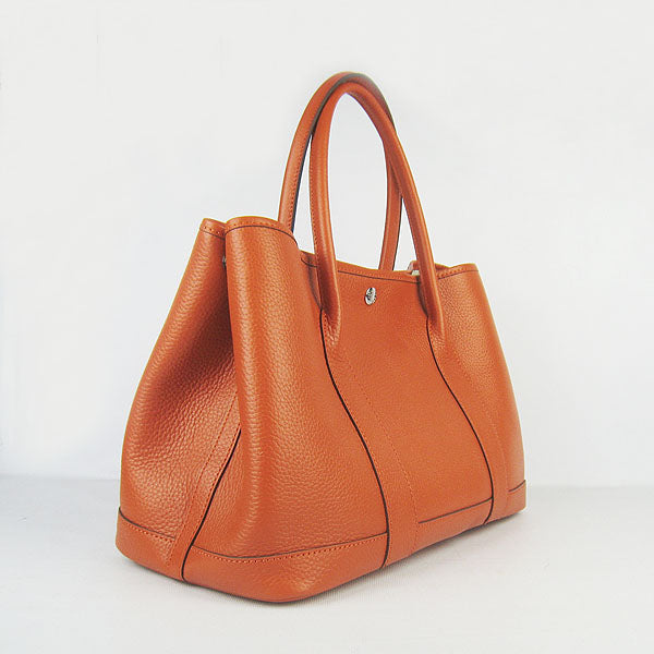 Luxury Hermes garden party handbag orange