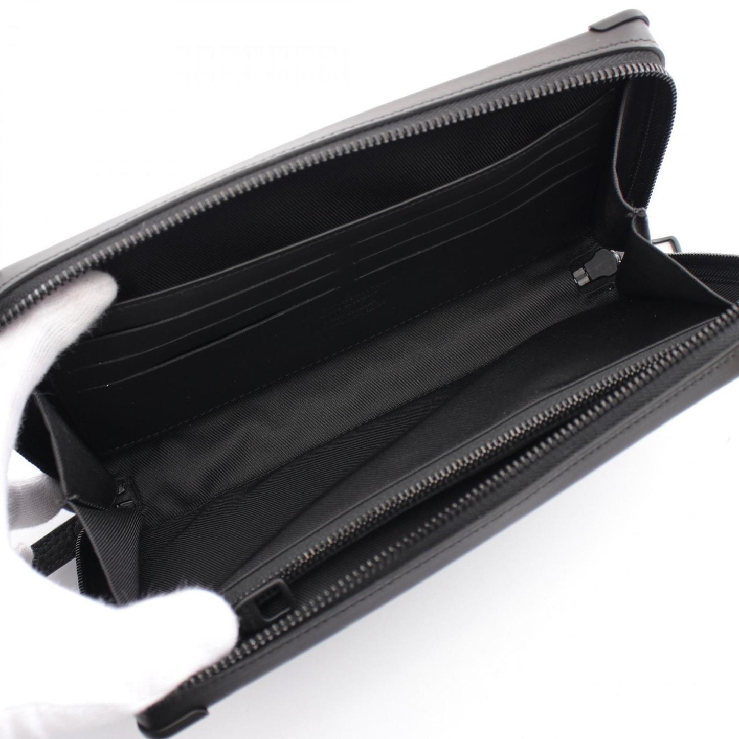 Louis Vuitton Noir Leather Clutch Bag