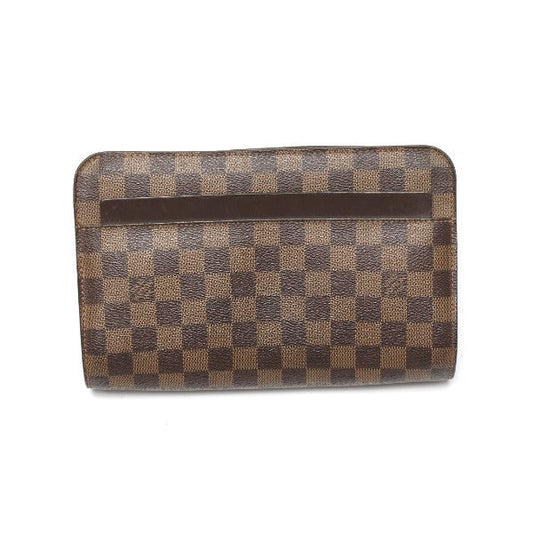 LOUIS VUITTON business bag Damier canvas Brown Clutch bag Damier Ebene Saint Louis mens