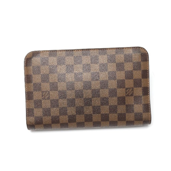 Luxury Women's Clutch Bag | LOUIS VUITTON business bag Damier canvas Brown Clutch bag Damier Ebene Saint Louis mens
