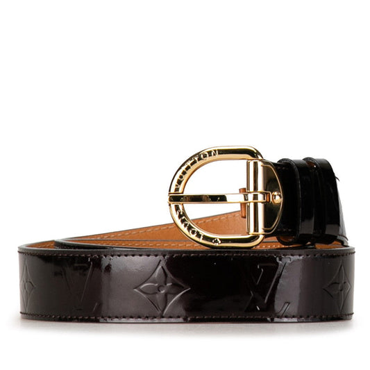 Louis Vuitton Monogram Vernis Sanctuary Belt 32/80 M6979 Amarant Pearl Patent Leather Louis Vuitton