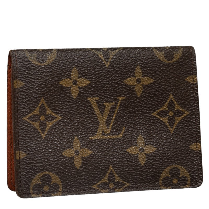 Louis Vuitton Monogram Porte 2 Jaeger Le Coultre Vertical Passcase M60533 Brown PVC Leather Louis Vuitton