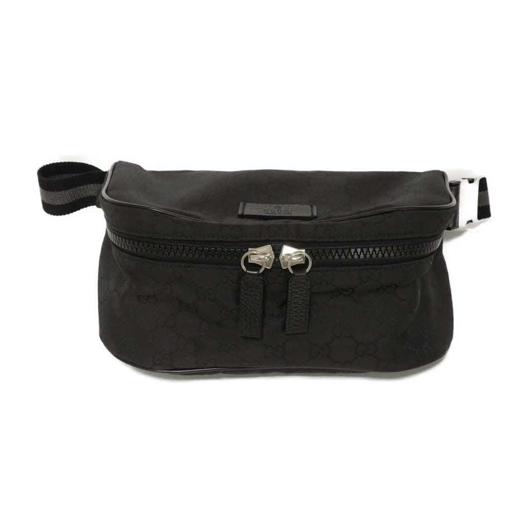 Gucci GG Nylon Calf Leather Waist Bag