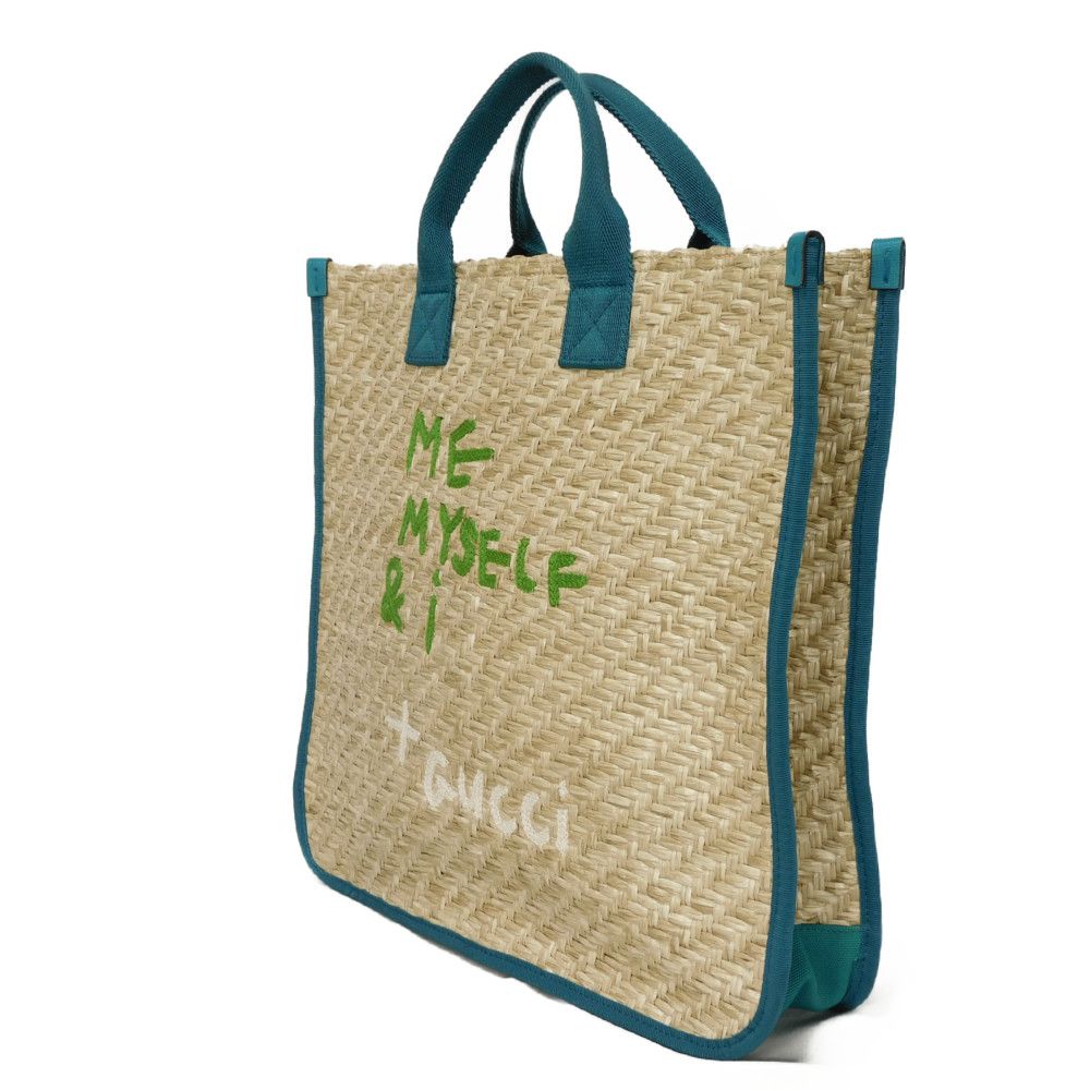 Gucci ME MYSELF & I Straw Tote Bag