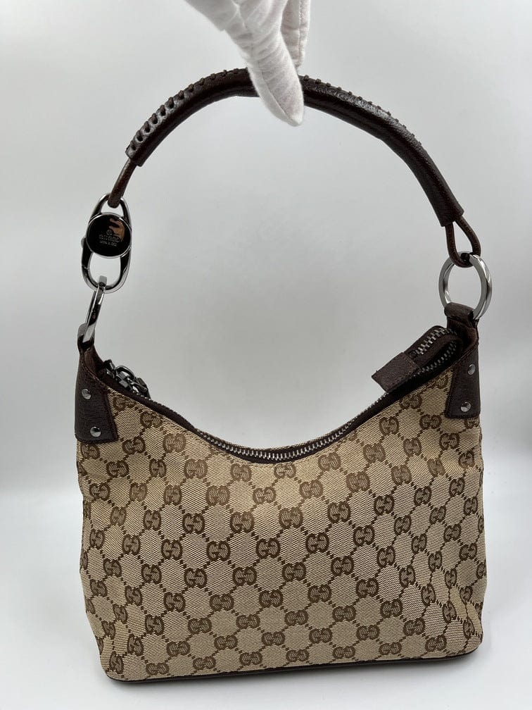 Gucci Leather Canvas Shoulder Bag Style 11